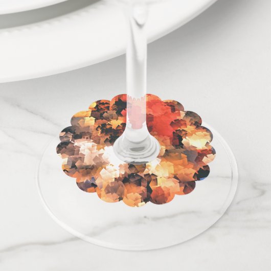 SUMMER GARDEN FLOWERS WIJNGLASLABEL (Dichtbij)