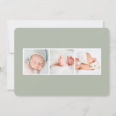 Summer Garden | Fotogeboorte Aankondiging (Achterkant)