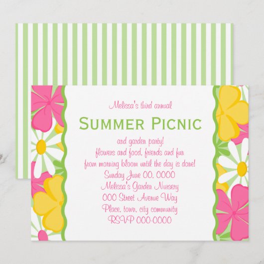 Summer Garden Kaart (Voorkant / Achterkant)