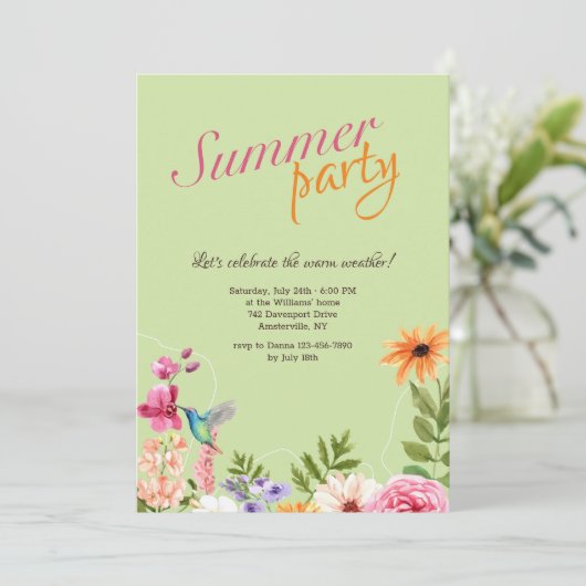 Summer Garden Kaart (Staand voorkant)