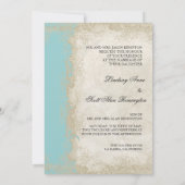 Summer Garden Lace Baroque Style  Roos Aqua Kaart (Achterkant)