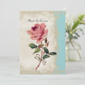 Summer Garden Lace Baroque Style  Roos Aqua Kaart (Staand voorkant)