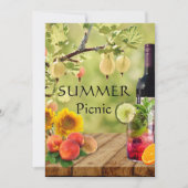 Summer Garden of Park Picnic Party Invitation Kaart (Voorkant)