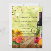 Summer Garden of Park Picnic Party Invitation Kaart (Achterkant)