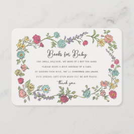 Summer Garden Party Boeken voor Baby shower Insert Informatiekaartje