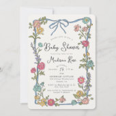 Summer Garden Party Bright Floral Baby shower (Voorkant)