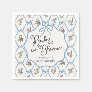 Summer Garden Party Bright Floral Baby shower Servet