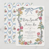 Summer Garden Party Bright Floral Baby Sprinkle (Voorkant / Achterkant)