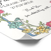 Summer Garden Party Bright Floral Favors Poster (Hoek)