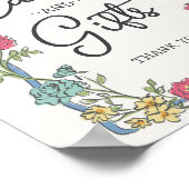 Summer Garden Party Bright Floral Kaarten & Gesche Poster (Hoek)