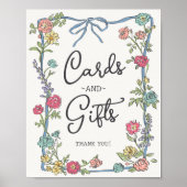 Summer Garden Party Bright Floral Kaarten & Gesche Poster (Voorkant)