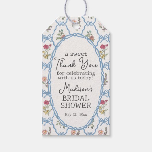 Summer Garden Party Bright Floral Vrijgezellenfees Cadeaulabel (Voorkant)