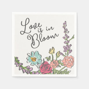 Summer Garden Party Bright Floral Vrijgezellenfees Servet