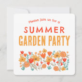 Summer Garden Party Invitation Kaart (Voorkant)