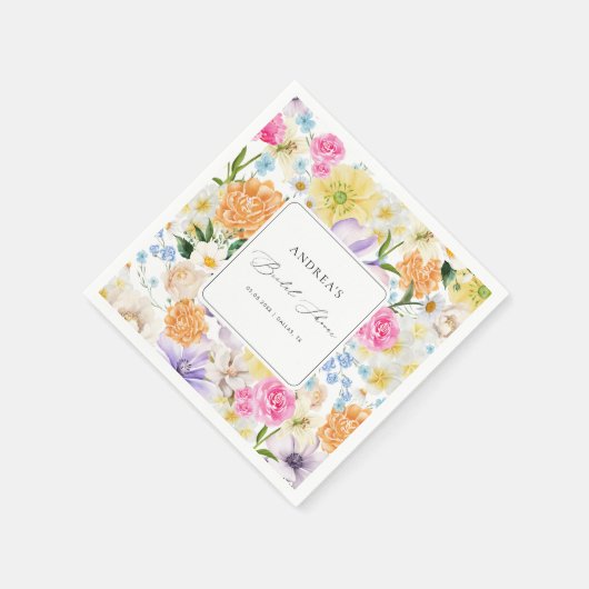 Summer Garden Party Spring Floral Vrijgezellenfees Servet (Hoek)