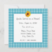 Summer Garden Sunflower Picnic Kaart (Achterkant)