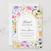 Summer Garden Tea Party Chique Bloemen Vrijgezelle Kaart (Voorkant)