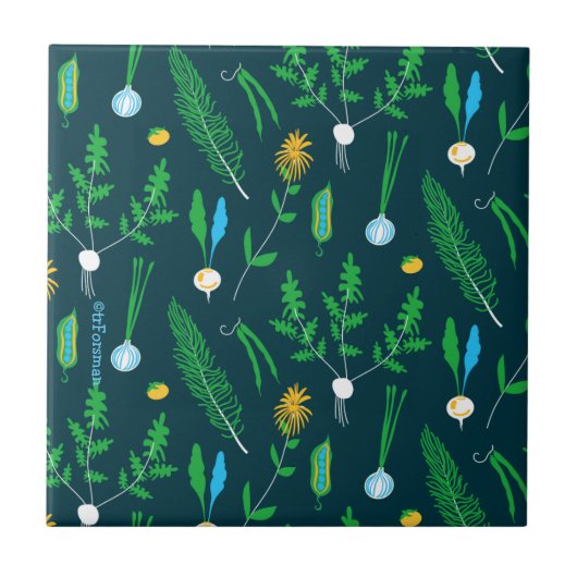 Summer Garden tegels om met mokken te gaan Tegeltje (Voorkant)