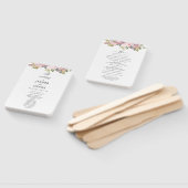 Summer Garden Watercolor Floral Wedding Handwaaier (Niet-gemonteerd)