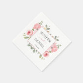 Summer Garden Watercolor Floral Wedding Servet (Hoek)