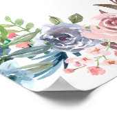 Summer Garden Waterverf Bloemen unplugged teken Poster (Hoek)