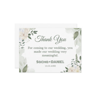 Summer Garden Waterverf floral Wedding Bedankkaart