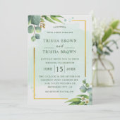 Summer Garden Waterverf floral Wedding Kaart (Staand voorkant)