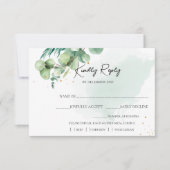 Summer Garden Waterverf floral Wedding RSVP Kaartje (Voorkant)