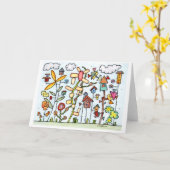 Summer Garden Wenskaart Kaart (Gele Bloem)