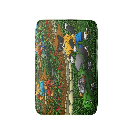 Summer Gardening Cats Badmat (Voorkant Verticaal)