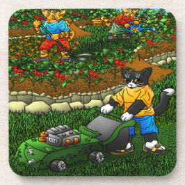 Summer Gardening Cats Bier Onderzetter