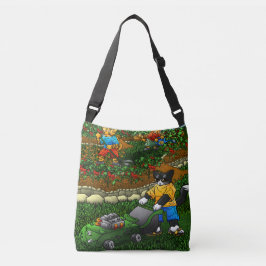 Summer Gardening Cats Crossbody Tas