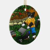 Summer Gardening Cats Keramisch Ornament (Rechts)