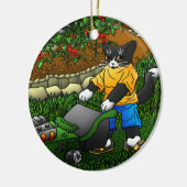 Summer Gardening Cats Keramisch Ornament (Links)