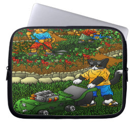 Summer Gardening Cats Laptop Sleeve