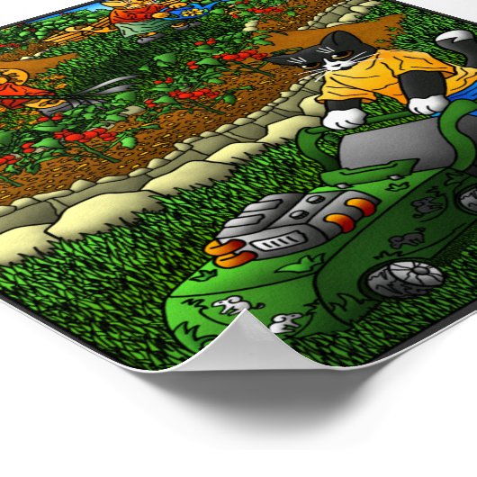 Summer Gardening Cats Poster (Hoek)