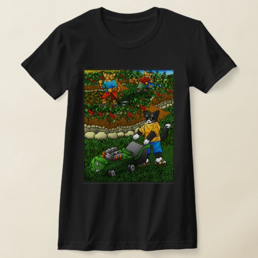 Summer Gardening Cats T-shirt (Laagn)