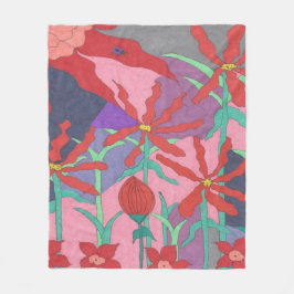 Summer Gardens at Night Fleece Deken