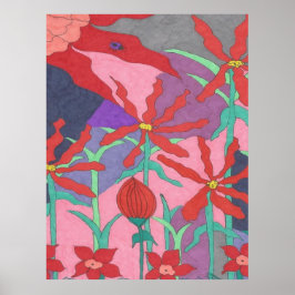 Summer Gardens at Night Poster