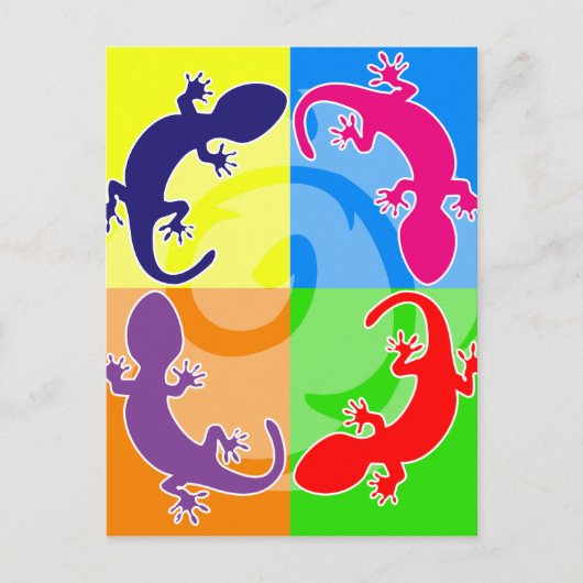 Summer gecko pop briefkaart (Voorkant)