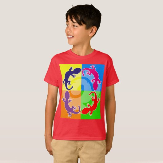 Summer Gecko pop T-shirt (Voorkant volledig)