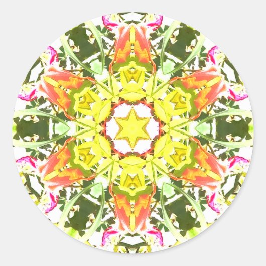 Summer Gem Ronde Sticker (Voorkant)