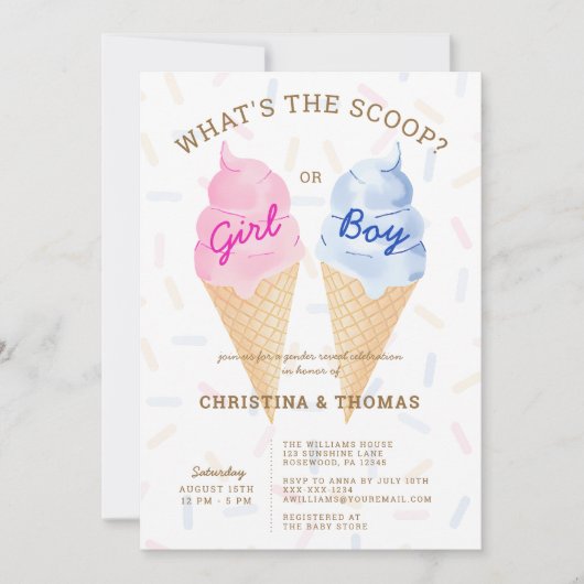 Summer Gender Reveal Kaart (Voorkant)