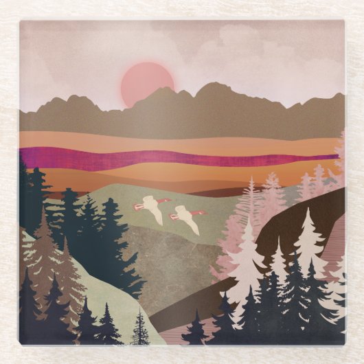 Summer Gese Glazen Onderzetter (Voorkant)