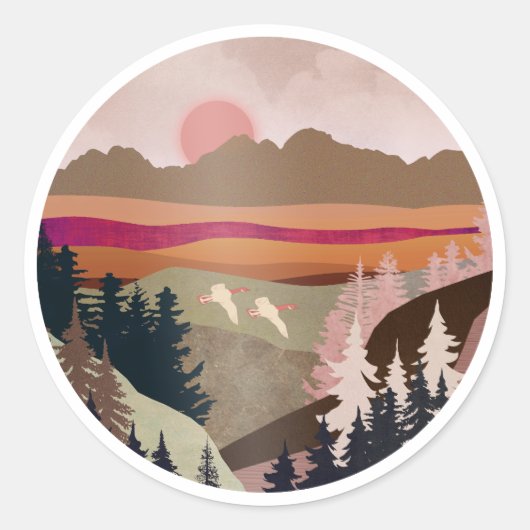 Summer Gese Ronde Sticker (Voorkant)