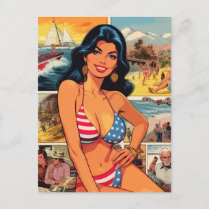  Summer Girl Comics Briefkaart