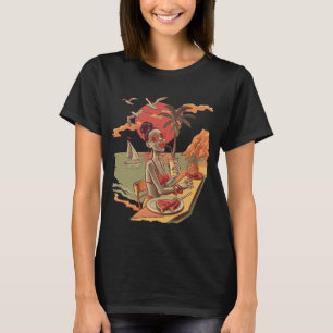 Summer Girl Illustratie T-shirt