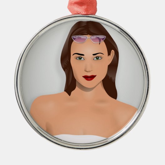SUMMER GIRL METALEN ORNAMENT (Voorkant)