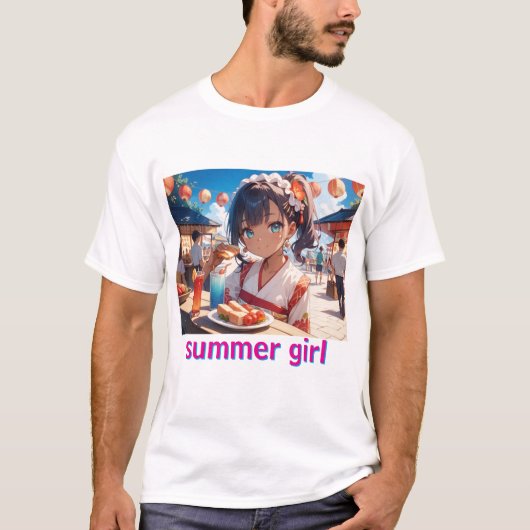 summer girl t-shirt (Voorkant)