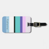Summer girmaid geïnspireerd stripe kleurful bagagelabel (Voorkant horizontaal)